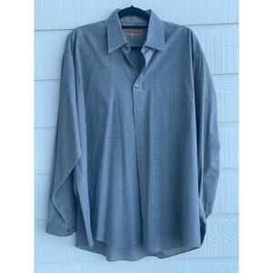 Cobra Creek Men's dark Gray  plaid button up shirt XLT